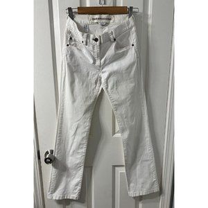 Moschino Cheap and Chic White Denim Pants Italy Size 40 US Size 6 Embroidered